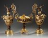 A GILDED BRONZE SET, FRANCE, 19TH CENTURY
