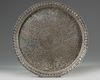 AN OTTOMAN SILVER TRAY, 19TH CENTURY