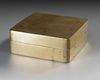 A BRASS CHINESE INK BOX WITH POEM, 19TH CENTURY