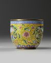 A Chinese painted enamel 'European subject' cup