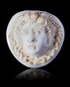 A LARGE WHITE ROMAN AGATE CAMEO WITH THE HEAD OF MEDUSA, 2ND-3RD CENTURY AD