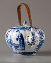A CHINESE BLUE AND WHITE TEAPOT