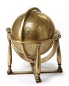 A LARGE INDO-PERSIAN ENGRAVED BRASS CELESTIAL GLOBE DATED 1305 AH/1887 AD