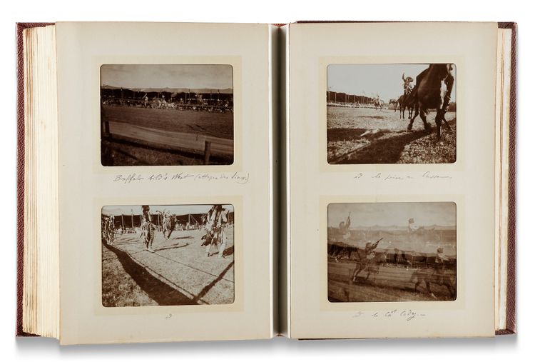 AN ALBUM OF PHOTOGRAPHS DURING THE VISIT OF THE PERSIAN SHAH MOZAFFAREDDINE IN PARIS