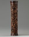 A Chinese aloeswood and wood-mounted incense holder