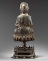 A CHINESE GILT-LACQUERED BRONZE FIGURE AVALOKITESVARA 