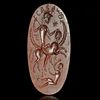 A LARGE GNOSTIC SEAL IN DARK RED JASPER, ROMAN, 3RD/4TH CENTURY AD
