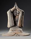 A JAPANESE WOODED FIGURE OF A DEVOTEE IN PRAYER, 16TH CENTURY