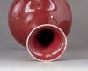 A Chinese red glazed bottle vase