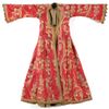 AN OTTOMAN EMBROIDERED RED ROBE