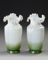 A PAIR OF FRENCH OPALINE VASES, 19TH CENTURY