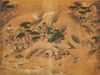 A MID SIZE JAPANESE SCREEN DEPICTING A SAMURAI BATTLE, EDO PERIOD, 18TH CENTURY