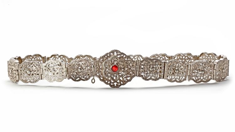 AN OTTOMAN , SILVER BELT, 19TH CENTURY