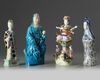 Four Chinese enamelled Immortals