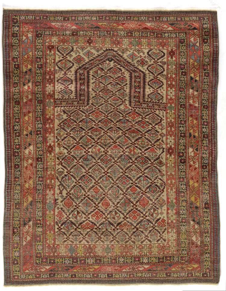 A FINE SILK-WEFTED CAUCASIAN SHIRVAN PRAGER