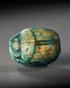 A GROUP OF EGYPTIAN GLAZED COMPOSITION SCARAB SEALS WITH HIEROGLYPHIC MOTIF, MIDDLE TO LATE KINGDOM, CIRCA 2133-525 B.C.