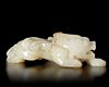 A CREAMY WHITE 'RUI SHOU' AUSPICIOUS BEAST, CHINA, HAN DYNASTY (206 BC-220 AD)