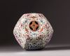 A CHINESE CELADON GROUND FAMILLE ROSE PORCELAIN PILLOW, LATE QING DYNASTY (1644-1911)