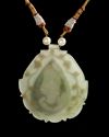 NEPHRITE JADE AMULET PENDANT, 20TH CENTURY