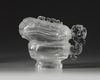 A Chinese rock crystal yi and cover