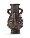 A CHINESE BRONZE MINIATURE HU VASE, MING DYNASTY (1368-1644)