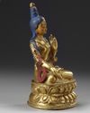 A Tibetan gilt bronze bodhisattva