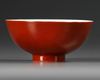 A FINE CHERRY-RED-GLAZED BOWL, 19TH CENTURY