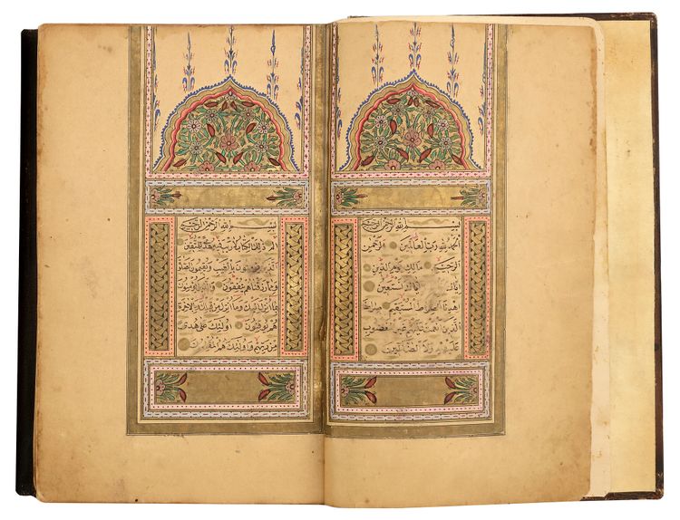 A FINE OTTOMAN QURAN, TURKEY, EDIRNE, WRITTEN BY HUSSEIN AL-HUSNA IBN AHMED AL-ADRUNI, DATED 1287 AH/1870 AD