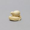 Ivory Netsuke of a Quail on Millet