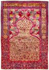 A KASHAN KASTELI AND CO SILK PRAGER RUG, PERSIA, LATE SAVAFID PERIOD