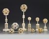 A GROUP OF CANTONESE CARVED IVORY PUZZLE BALLS AND STANDS, CHINA, 19TH CENTURY