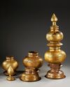 A PAIR OF LARGE OTTOMAN TOMBAK ALAM FINIALS, TURKEY, 18TH CENTURY