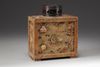Chinese Soapstone Tea Caddy with Wooden Cover