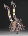 A GILT CARVED PERSIAN SCISSOR, KHURASAN STYLE 19TH CENTURY