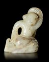 A WHITE JADE OF A DANCING WOMAN, CHINA, HAN DYNASTY (206 BC-220 AD)