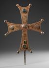 A BRONZE PROCESSION BYZANTINE CROSS