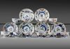 SIXTEEN CHINESE AND JAPANESE IMARI CUPS AND SAUCERS, 18TH CENTRUY