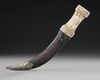A PERSIAN  BONE -HILTED- DAGGER, 19TH CENTURY