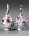 A PAIR OF IMARI PALETTE ROSEWATER SPRINKLERS, KANGXI 1662 -1772