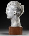 A MARBLE FEMALE HEAD, 17TH-18TH CENTURY