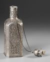 A PERSIAN SILVER FILIGREE AND PIERCED SCENT BOTTLE, QAJAR PERIOD LATE19TH/EARLY 20TH CENTURY