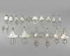 Nine pairs of Silver fibula's