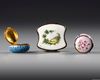THREE SMALL METAL AND ENAMELLED BOXES, FRANCE,18TH AND EARLY 19TH CENTURY