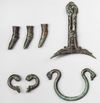 A GROUP OF BRONZE HANDLES, VARIOUS PERIODS, 5TH CENTURY BC - 2ND CENTURY AD