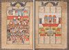 DOUBLE PERSIAN MINIATURE, 18TH CENTURY