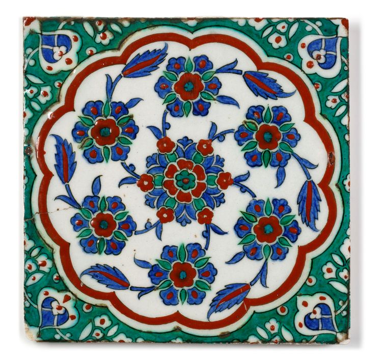 AN IZNIK POTTERY TILE, OTTOMAN TURKEY, CIRCA 1580