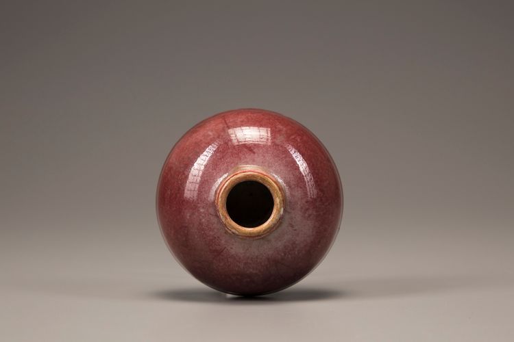 A peach bloom-glazed beehive water pot