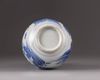 A blue and white double gourd vase