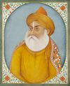 PORTRAIT OF GURU RAM DAS, THE FOURTH SIKH GURU, LUCKNOW SCHOOL, NORTH INDIA, CIRCA 19TH CENTURY