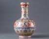 A famille rose bottle vase